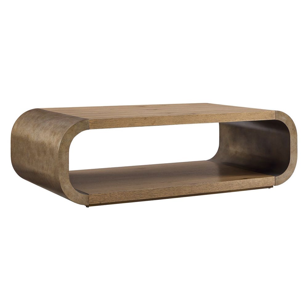 Merlo 55 in. Oak Veneer Coffee Table