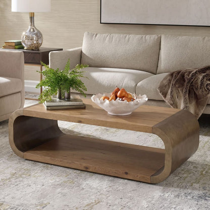 Merlo 55 in. Oak Veneer Coffee Table