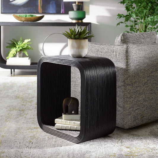 Pardu 25 in. Rattan Accent Table