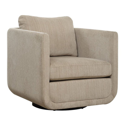 Vasto Upholstered Swivel Chair - Porcelain