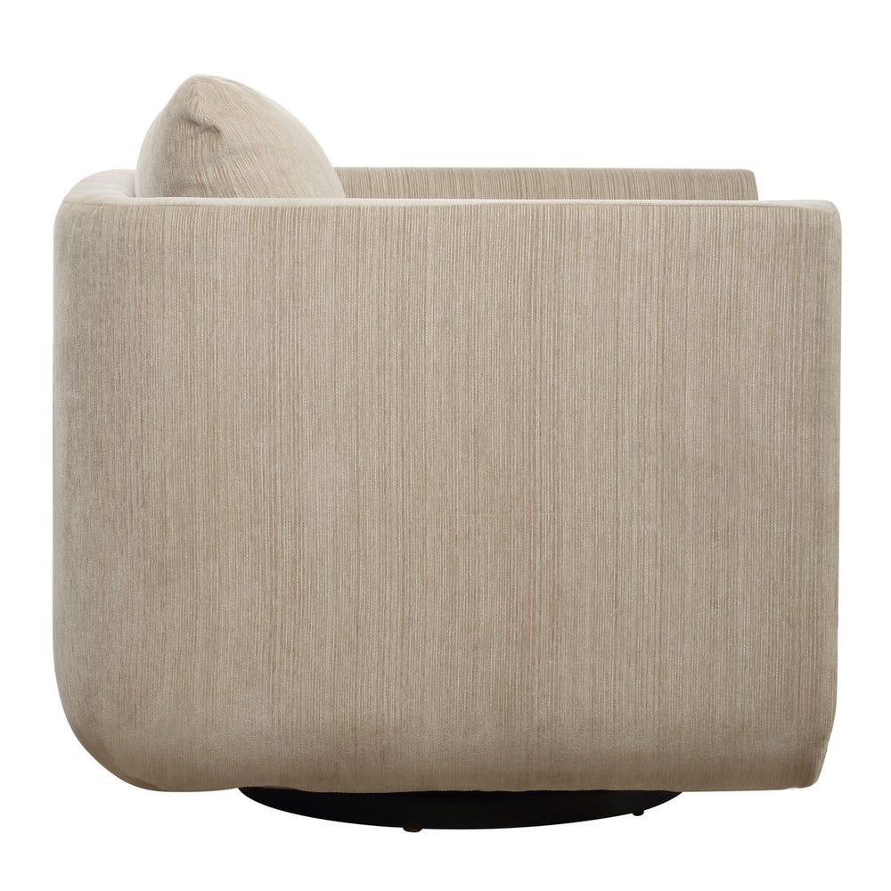 Vasto Upholstered Swivel Chair - Porcelain
