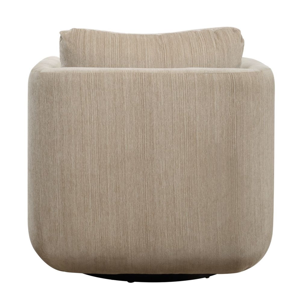 Vasto Upholstered Swivel Chair - Porcelain