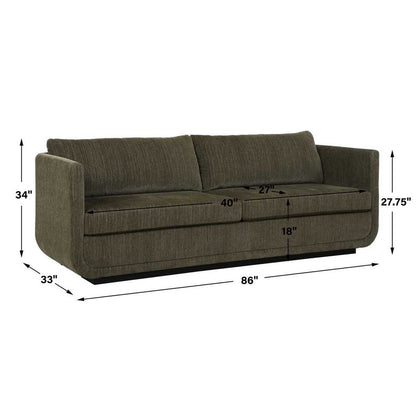 Cerda 86 in. Sofa - Herb