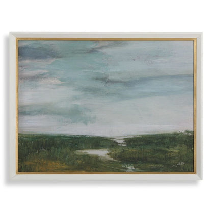 Golden Marsh 43 in. Framed Print
