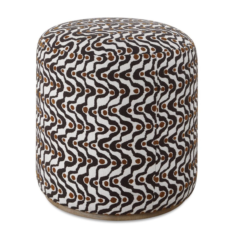 Carbone Plush Fabric Ottoman