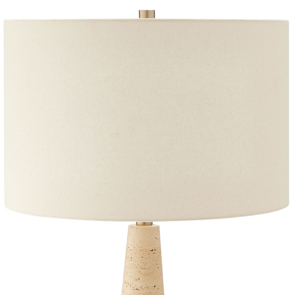 Belforte 32 in. Travertine Table Lamp