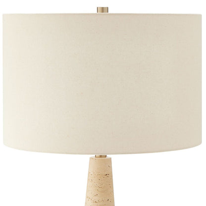 Belforte 32 in. Travertine Table Lamp