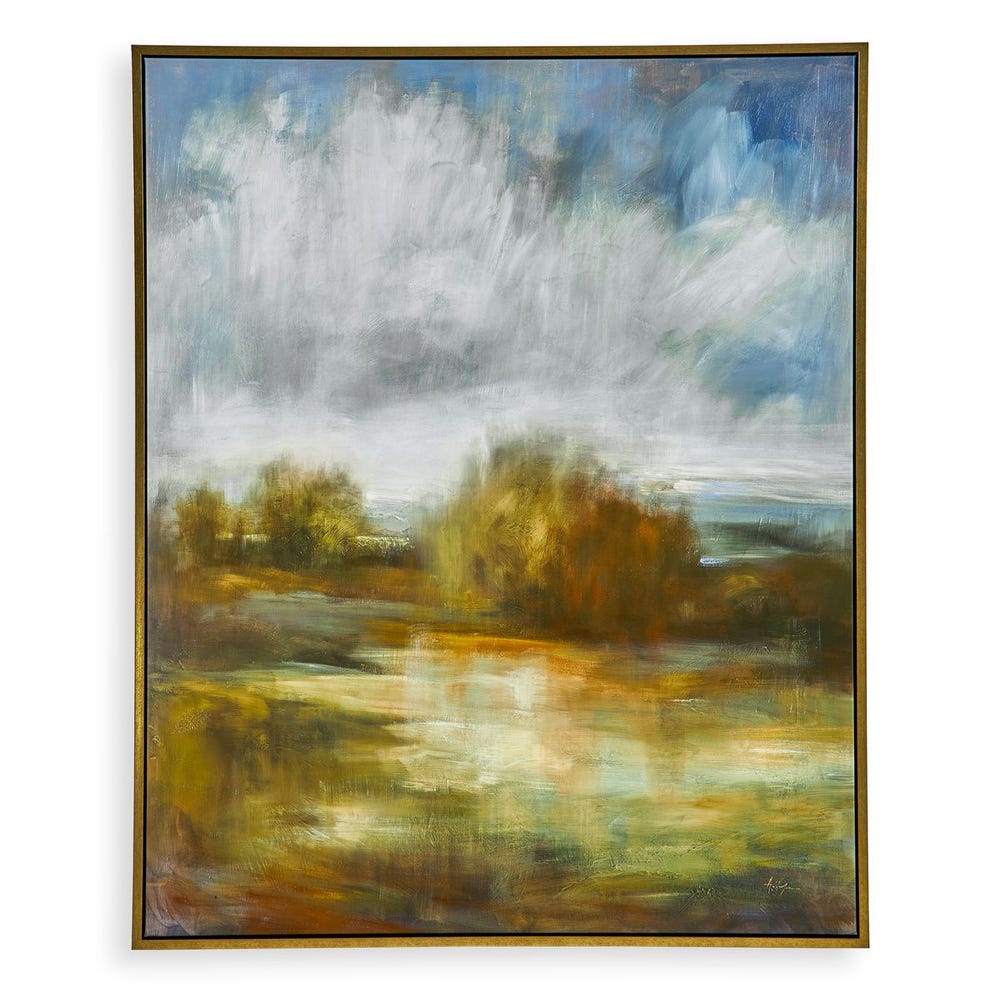 Harvest Horizon 52 in. Framed Canvas
