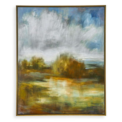 Harvest Horizon 52 in. Framed Canvas