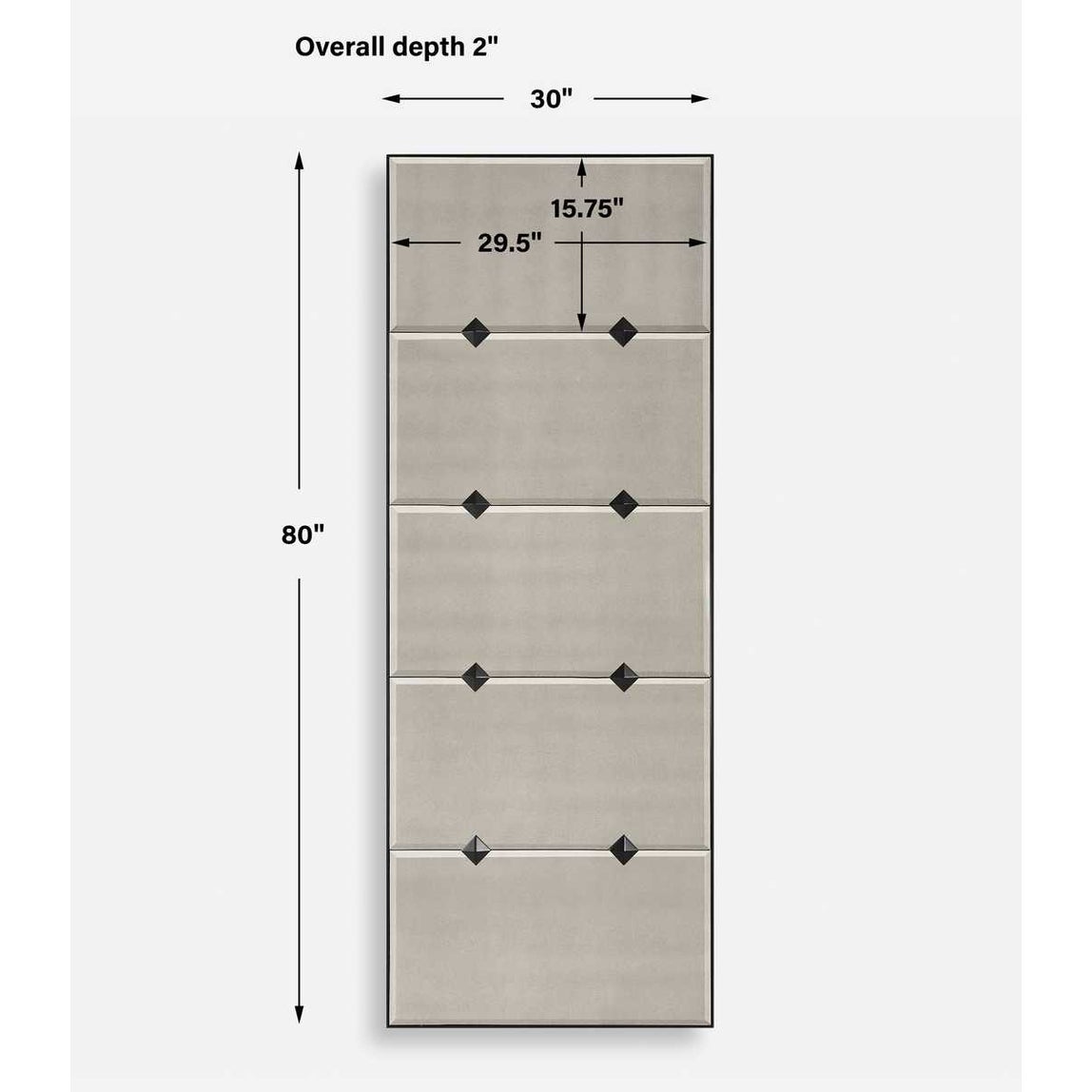 Prosecco 80 in. Oversized Mirror