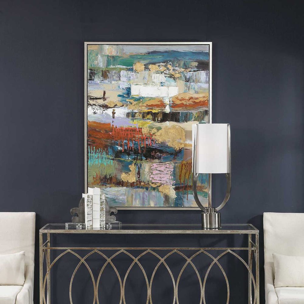 Urban Motion 49 in. Hand Painted Canvas