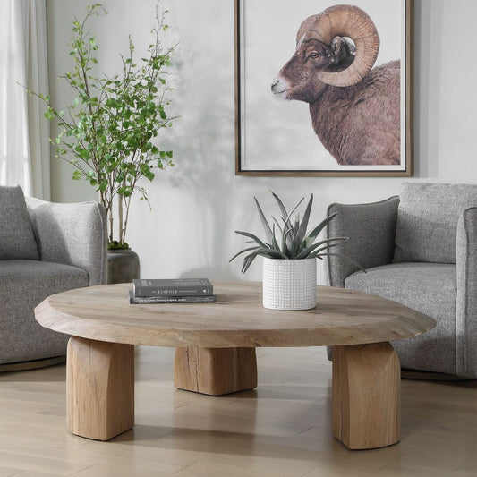 Dignano 60 in. Reclaimed Oak Wood Coffee Table