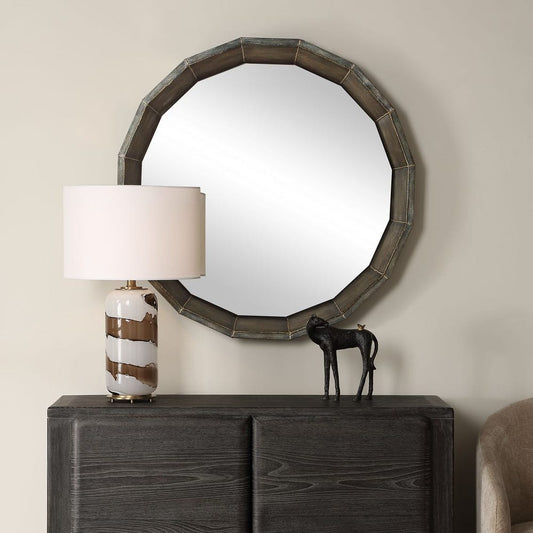 Cubante 34 in. Round Mirror