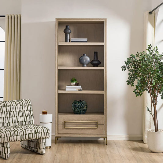 Reghena 88 in. Oak Veneer Etagere