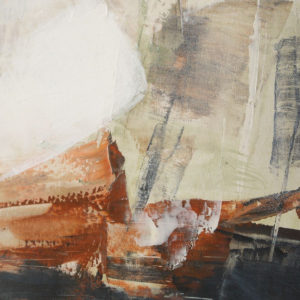 Rust and Rain 51 in. Hand Painted Canvas