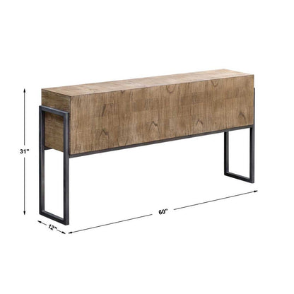 Benito 60 in. Mahogany Wood Console Table
