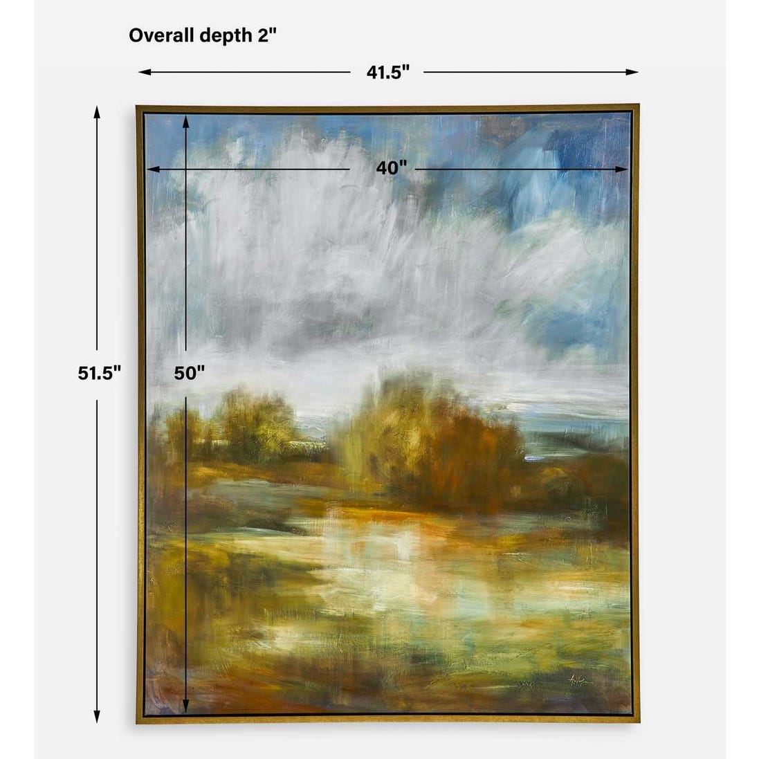 Harvest Horizon 52 in. Framed Canvas