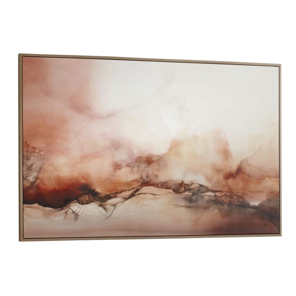 Blush Terrain 74 in. Framed Canvas