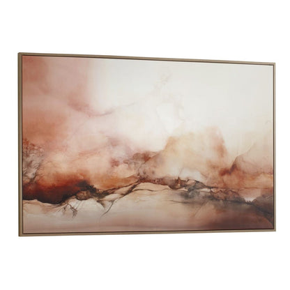 Blush Terrain 74 in. Framed Canvas