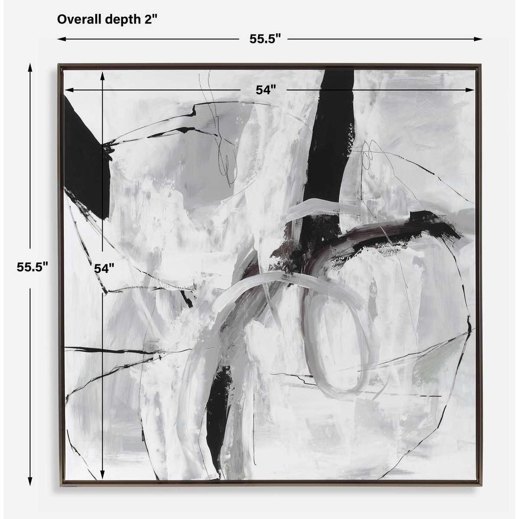 Ember Veil 56 in. Framed Canvas