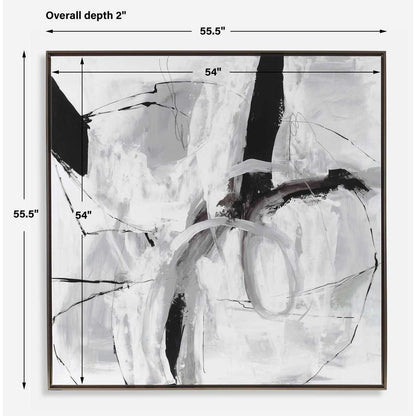 Ember Veil 56 in. Framed Canvas