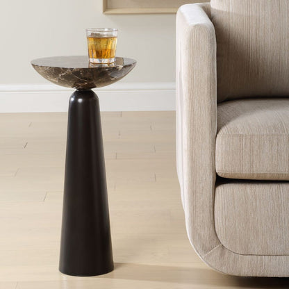 Pianta 22 in. Marble Accent Table