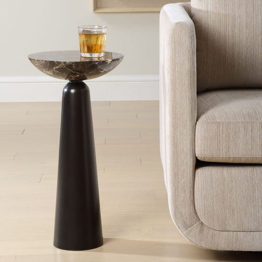 Pianta 22 in. Marble Accent Table