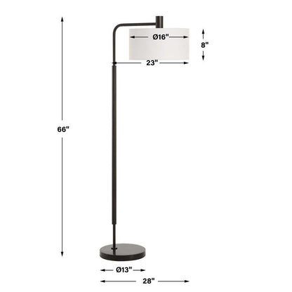 Pavese 66 in. Marble Foot Floor Lamp