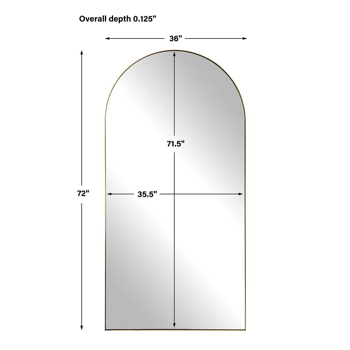 Bresciana 72 in. Arch Mirror