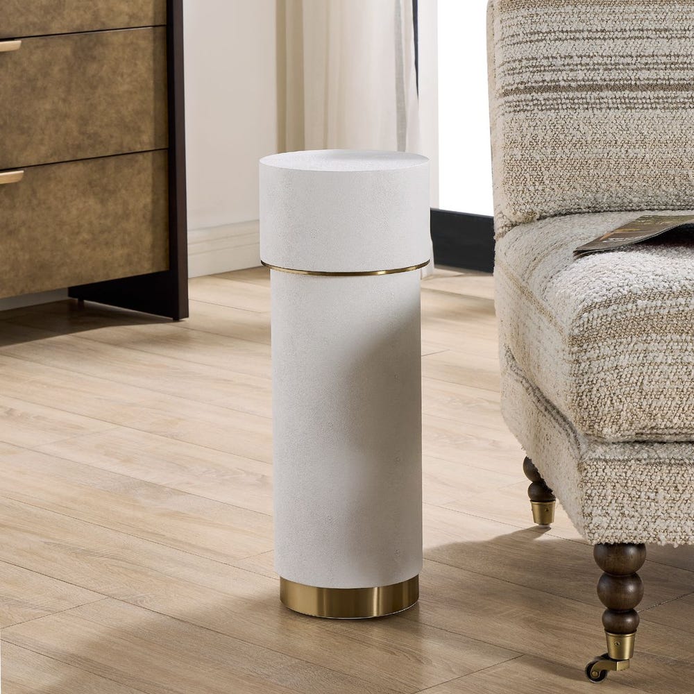 Partenope 23 in. Accent Table - White