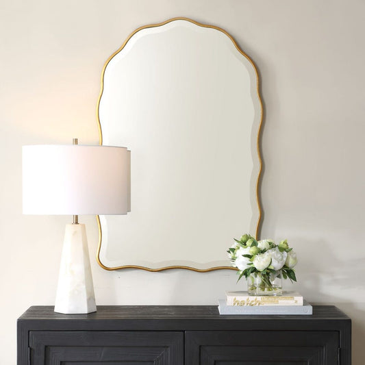Zanclea 36 in. Scalloped Edges Mirror