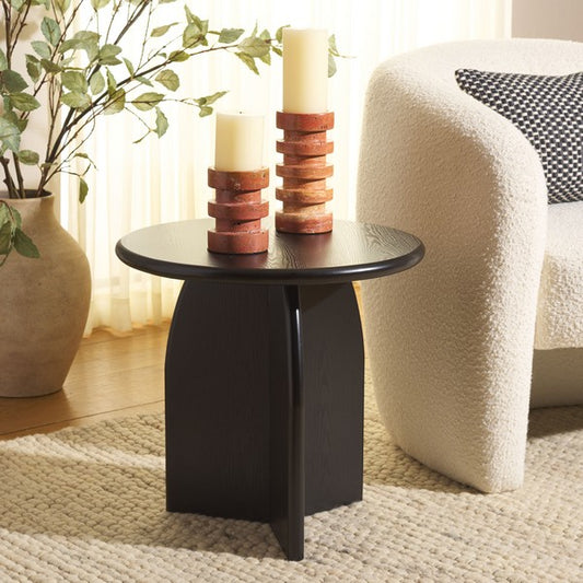Rovigo 20 in. Wood Accent Table - Black