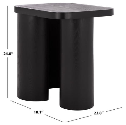 Zuglio 24 in. Wood Accent Table - Black