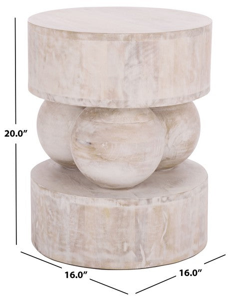 Fraigas 20 in. Mango Wood Accent Table