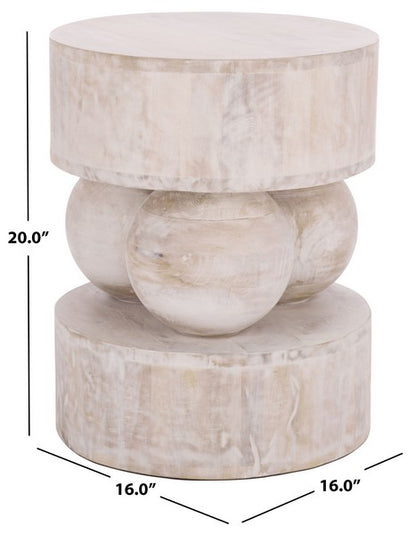 Fraigas 20 in. Mango Wood Accent Table