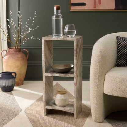 Levada 28 in. Marble Accent Table