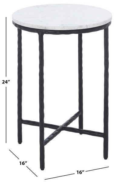 Abbate 24 in. Marble Top Accent Table