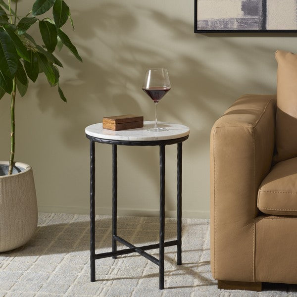 Abbate 24 in. Marble Top Accent Table