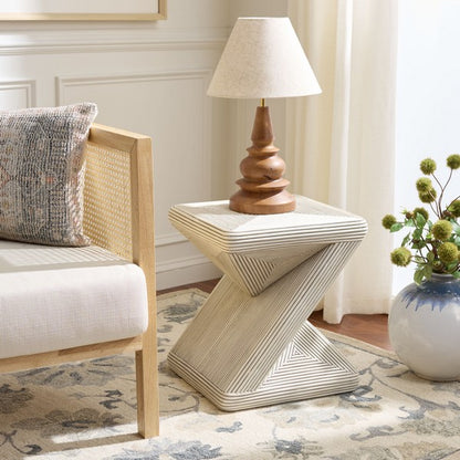 Lusen 25 in. Rattan Accent Table