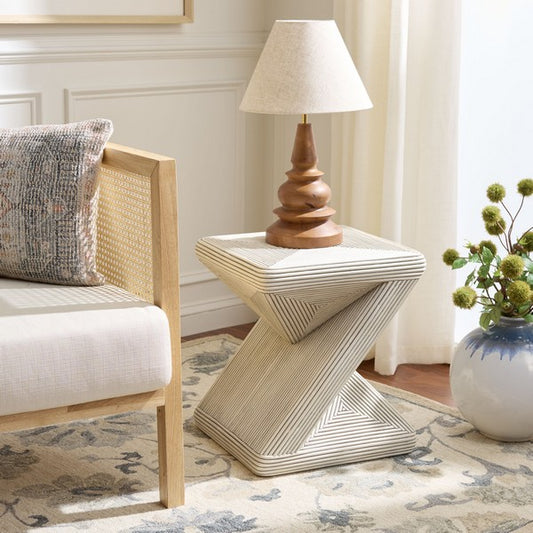 Lusen 25 in. Rattan Accent Table