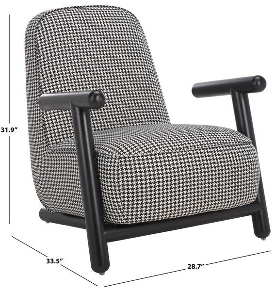 Sanza Accent Chair - Black Houndstooth