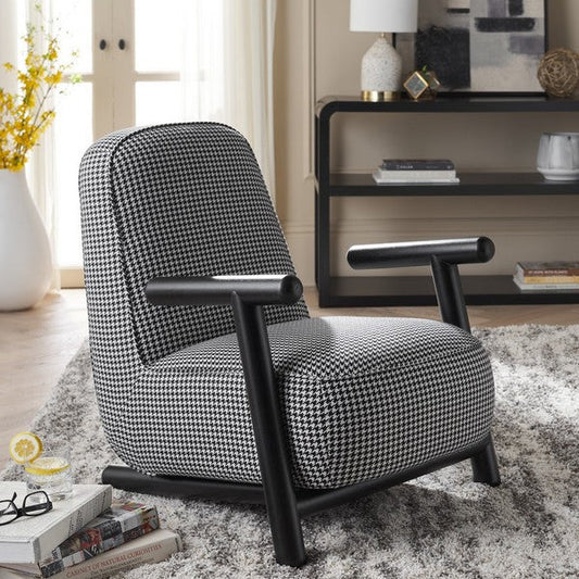 Sanza Accent Chair - Black Houndstooth