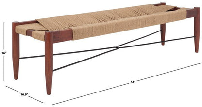 Dogana Woven Natural Jute Bench