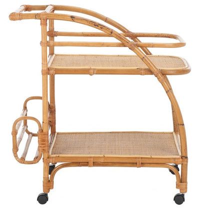 Guantai 29 in. Rattan Bar Cart