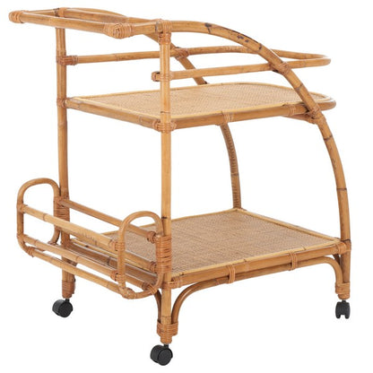 Guantai 29 in. Rattan Bar Cart