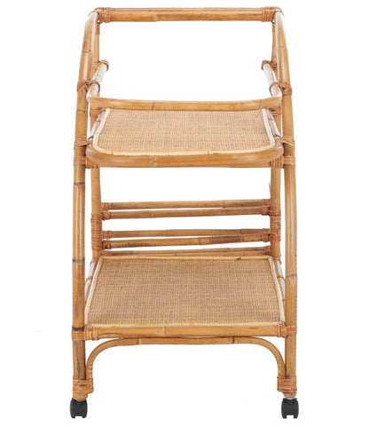 Guantai 29 in. Rattan Bar Cart