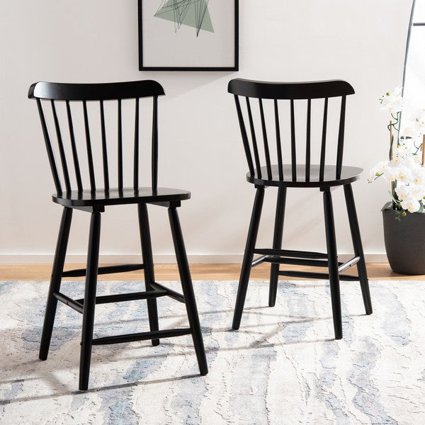 Osilo Rubberwood Counter Stool - Set of 2