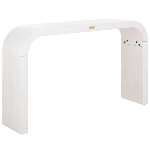 Hurste Curved 52 in. Console Table - White Wash
