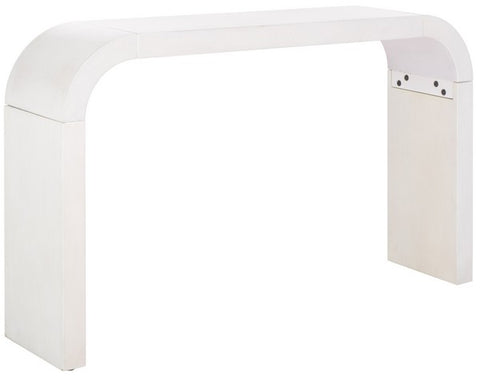 Hurste Curved 52 in. Console Table - White Wash