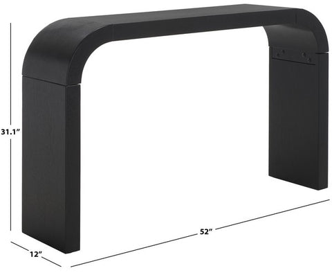 Hurste Curved 52 in. Console Table - Black